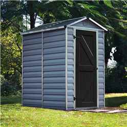 4 X 6 (1.22m X 1.83m) Single Door Apex Plastic Shed With Skylight Roofing