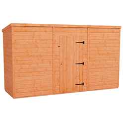 12ft X 4ft Windowless Tongue And Groove Pent Shed (12mm Tongue And Groove Floor And Roof)
