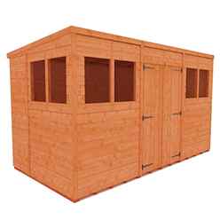 12ft X 6ft Tongue And Groove Pent Shed With Double Doors (12mm Tongue And Groove Floor And Roof)