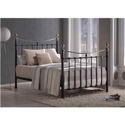 Classic Style Black Metal Bed Frame - King 5ft