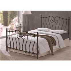 Intricate Weave Black Metal Bed Frame - King Size 5ft