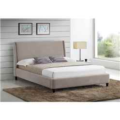 Sand Finish Contemporary Styled Fabric Bed Frame - Double 4ft 6