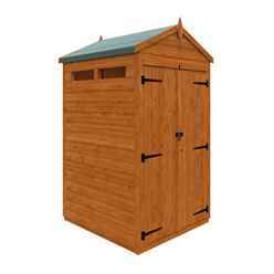 4ft X 4ft Tongue And Groove Double Door Security Shed (12mm Tongue And Groove Floor And Apex Roof)