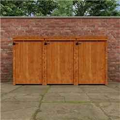 Triple Bin Store (12mm Tongue And Groove Floor And Pent Roof)
