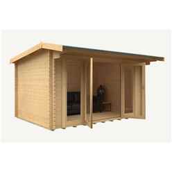 14ft X 10ft 44mm Log Cabin (19mm Tongue And Groove Floor And Roof)
