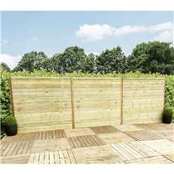 5ft (1.52m) Horizontal Slatted Pressure Treated 12mm Tongue & Groove Fence Panel