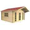 13 X 13 Log Cabin (2051) - Double Glazing (34mm Wall Thickness)