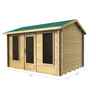 3.5m X 2.5m (12 X 8) Log Cabin (2038) - Double Glazing (34mm Wall Thickness)