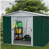 7'5" x 8'9" Apex Metal Shed With FREE Anchor Kit (2.26m x 2.67m)