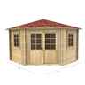 3m X 3m (10 X 10) Log Cabin (2036) - Double Glazing (34mm Wall Thickness)