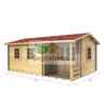 5.5m X 3.5m (18 X 12) Log Cabin (2114) - Double Glazing (34mm Wall Thickness)