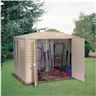 8 x 6 Deluxe Duramax Plastic PVC Shed With Steel Frame (2.39m x 1.60m)