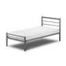 Aluminium Finish Metal Low End Bed Frame - Single 3ft