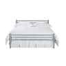 Aluminium Finish Metal Low End Bed - Double 4ft 6