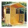 7 X 9 (2.05m X 2.61m) - Tongue & Groove - Apex Garden Shed - Veranda - 2 Windows - Single Door