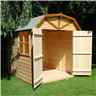 7 x 7 (2.05m x 1.98m) - Tongue & Groove Apex Garden Shed / Barn - 1 Window - Double Doors - 12mm Tongue and Groove Floor