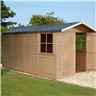 13 x 7 (4.05m x 2.05m) - Pressure Treated Tongue & Groove - Apex Shed / Workshop - 3 Opening Windows - Double Doors - 12mm Tongue and Groove Floor