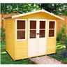 7 X 5 (2.05m X 1.62m)  - Premier Wooden Summerhouse - Central Double Doors - 12mm T&g Walls & Floor