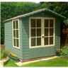 7 X 7 (2.05m X 1.98m) - Premier Wooden Summerhouse - Double Doors - 12mm T&g Walls - Floor - Roof