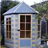 6 X 7 (1.87m X 2.16m) -  Premier Wooden Octagonal Summerhouse - Single Door - 12mm T&g Walls & Floor