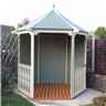 6 x 7 Pressure Treated Tongue and Groove Wooden Summerhouse Arbour - 12mm Wall Thickness