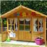 6 X 5 6 Wooden Playhouse - Single Door - 2 Windows - 12mm Wall Thickness