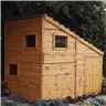 6 x 4 Wooden Command Post Playhouse - Single Door - 5 Windows - 12mm Wall Thickness