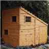 6 X 4 Wooden Command Post Playhouse - Single Door - 5 Windows - 12mm Wall Thickness