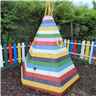 7 X 6 Wooden Wigwam Playhouse - Single Door - 3 Windows - 12mm Wall Thickness