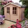 2m x 2m Premier Log Cabin With Half Glazed Single Door - Opening Window + Free Floor & Felt (19mm)