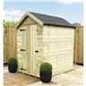 4 X 4 Premier Apex Garden Shed - 12mm Tongue And Groove Walls - Pressure Treated - Single Door - Windowless - 12mm Tongue And Groove Walls, Floor And Roof