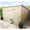 10 X 7 Pent Garden Shed - 12mm Tongue And Groove Walls - Pressure Treated - Single Door - Windowless