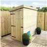 3 X 4 Pent Garden Shed - 12mm Tongue And Groove Walls - Pressure Treated - Single Door - Windowless