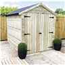 6 x 6 Apex Garden Shed - 12mm Tongue and Groove - Pressure Treated - Windowless - 12mm Tongue and Groove Walls, Floor and Roof