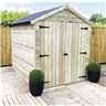 6 X 6 Apex Garden Shed - 12mm Tongue And Groove - Pressure Treated - Windowless - 12mm Tongue And Groove Walls, Floor And Roof