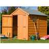 6 X 6 (1.76m X 1.82m) - Dip Treated Overlap - Apex Garden Shed - Windowless - Double Doors