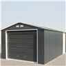 12 X 20 Deluxe Anthracite Metal Garage (3.72m X 6.04m)