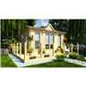 5m X 4m (16 X 13) Log Cabin (2140) - Double Glazing (70mm Wall Thickness)