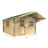 3m x 3m (10 x 10) Log Cabin (2025) - Double Glazing (70mm Wall Thickness)