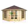 4.5m x 4.5m (15 x 15) Log Cabin (2082) - Double Glazing (44mm Wall Thickness)
