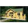 7.0m x 5.0m (23 x 16) Log Cabin (4120) -  Double Glazing (70mm Wall Thickness)