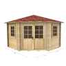 3m X 3m (10 X 10) Log Cabin (2036) - Double Glazing (70mm Wall Thickness)