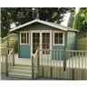 12 x 12 Log Cabin With Fully Glazed Double Doors (3.59m x 3.59m) - Double Doors - 2 Windows - 44mm Wall Thickness