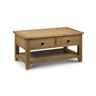 Solid Oak Coffee Table With 2 Drawers