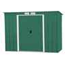 8 X 4 Value Pent Metal Shed - Green (2.63m X 1.24m)