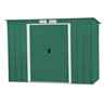 8 X 4 Value Pent Metal Shed - Green (2.63m X 1.24m)