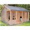 18 X 20 Log Cabin (5.49m X 5.95m) - 44mm Tongue And Groove Logs