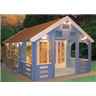 13 X 18 Log Cabin With Veranda (3.89m X 5.39m) - 70mm Tongue And Groove Logs