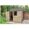 8 X 6 Reverse Pressure Treated Apex Shed