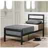 Black Square Tubular Metal Bed Frame Single 3ft 